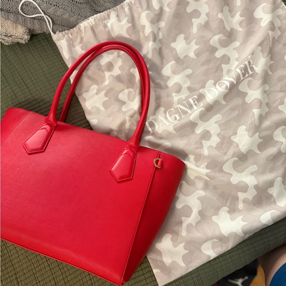 Dagne Dover Vibrant Red Tote Bag